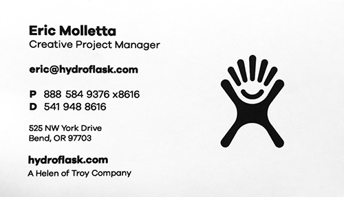 Hydroflask Business Cards